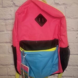 Multi-color Backpack Pink Blue Black travel bag NWT school bag multipurpose